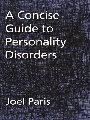 cover image of A Concise Guide to Personality Disorders